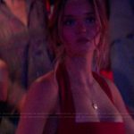 Hannah’s red mini dress on The Runarounds