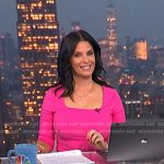 Darlene’s pink square neck dress on Today