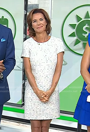Stephanie Ruhle’s white tweed dress on Today