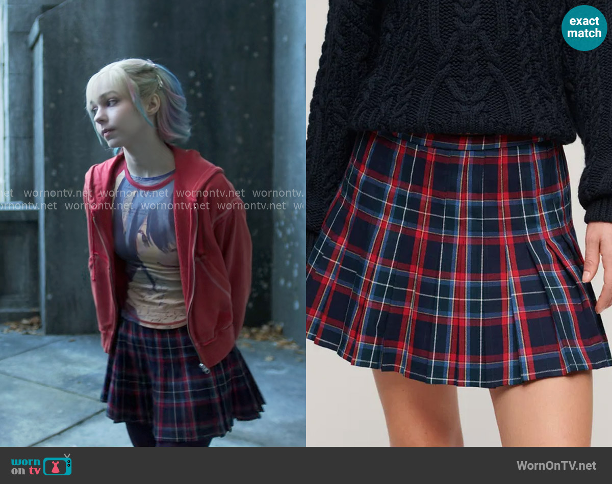 Superdry Mid Rise Check Mini Skirt worn by Enid Sinclair (Emma Myers) on Wednesday