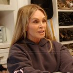 Tamra’s gray bow sleeve hoodie on The Real Housewives of Orange County