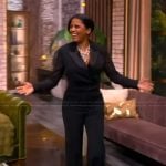 Tamron’s black blazer jumpsuit on The View