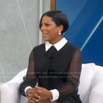 Tamron Hall’s black collared sheer dress on Good Morning America