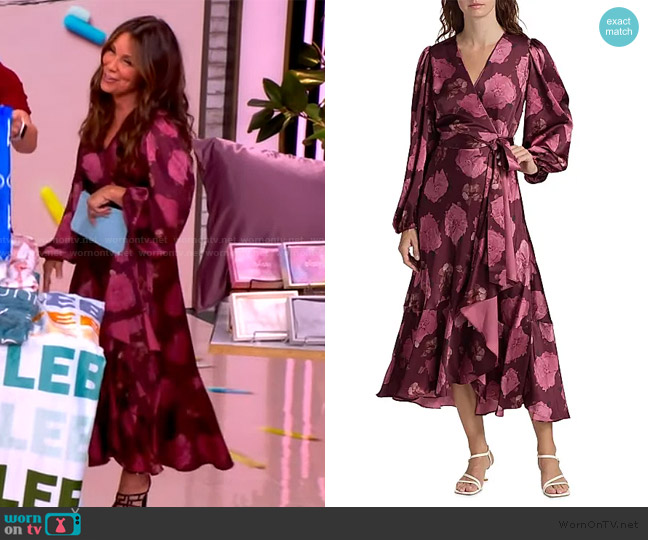 Tanya Taylor Blaire Floral A-Line Midi-Dress worn by Gretta Monahan on The View