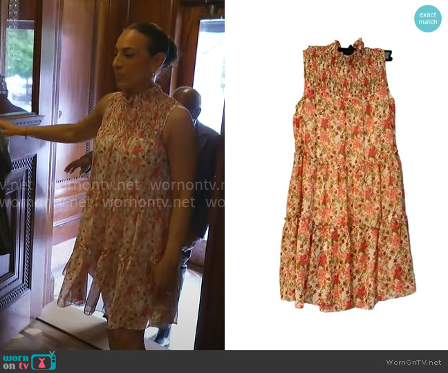 Taylor Sleeveless Floral Dress worn by Michelle Miller on CBS Mornings