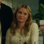 Taylor’s whtie cable knit cardigan on The Summer I Turned Pretty