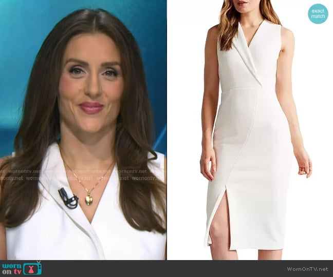 Ted Baker Tilolah Seamed Bodycon Dress worn by Kristina Partsinevelos on NBC News Daily