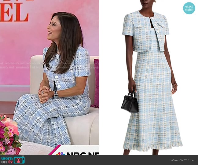 Toccin Josephine Midi Dress in Sky Blue worn by Bethenny Frankel on Today