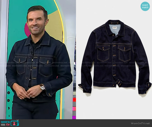 Todd Snyder Stretch Denim Jacket in Indigo Rinse worn by Preston Konrad on Today