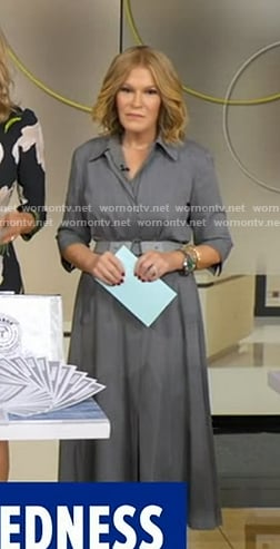 Tory’s grey midi shirtdress on Good Morning America