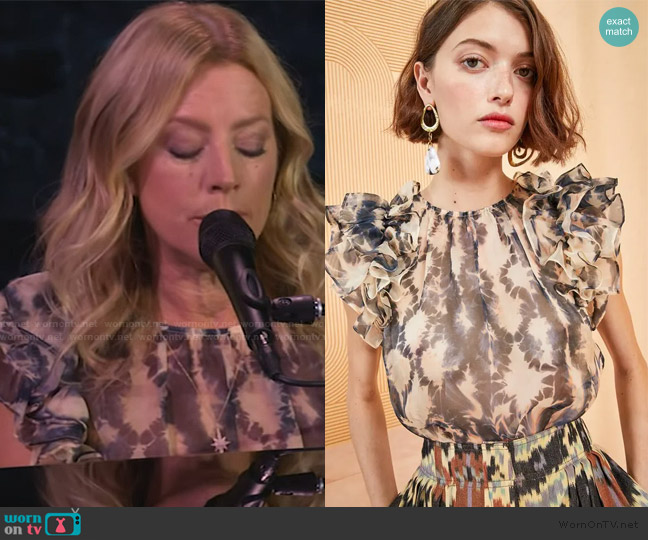 Ulla Johnson Manon Top worn by Sarah McLachlan on Live with Kelly and Mark