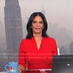 Darlene’s red v-neck sheath dress on Today