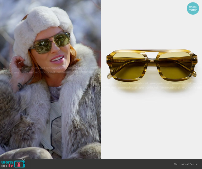 Vehla Dixie Sunglasses in Camo Khaki worn by Whitney Rose on The Real Housewives of Salt Lake City
