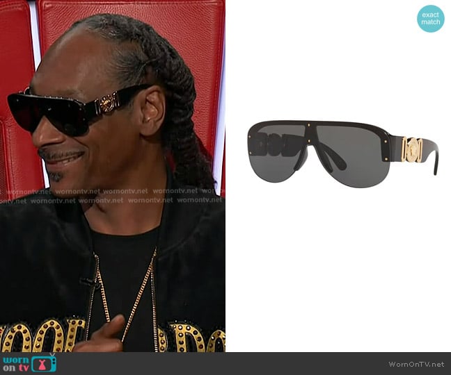 Versace Medusa Biggie Shield Sunglasses worn by Snoop Dogg on The Voice