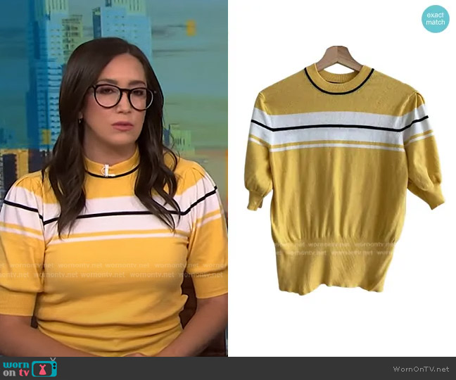 Who What Wear Puff Sleeve Sweater worn by Savannah Sellers on NBC News Daily