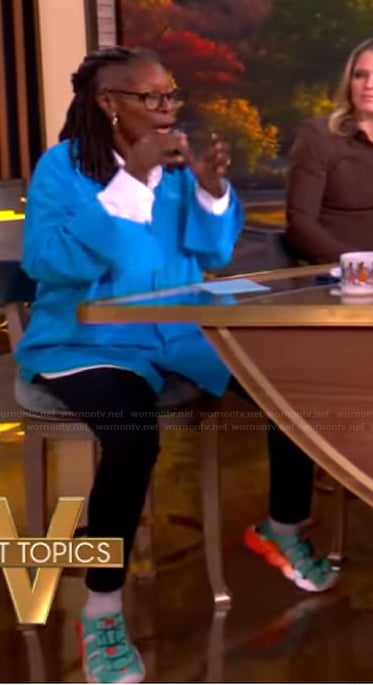 Whoopi’s green and orange sandals on The View