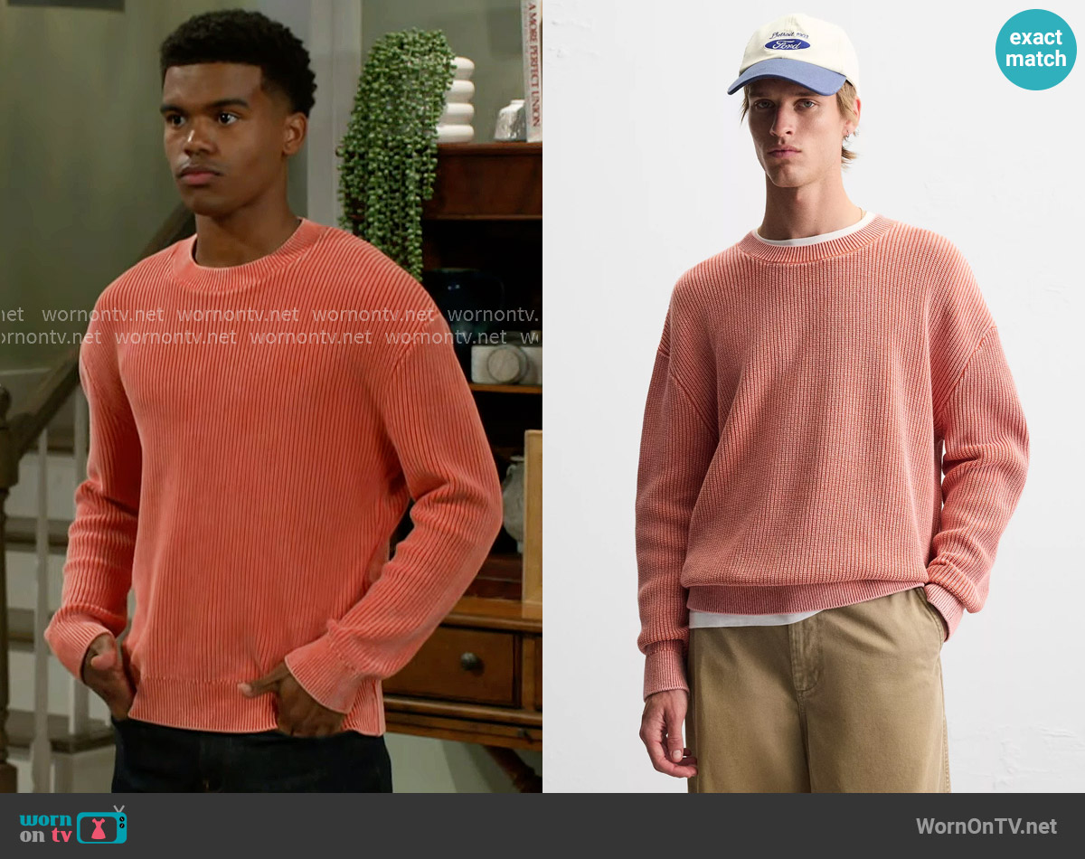 Zara Textured Sweater worn by Tyrell Richardson (Jaden Lucas Miller) on Beyond the Gates