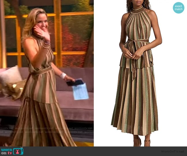 Zimmermann Hypnotic Striped Halter Top worn by Sara Haines on The View