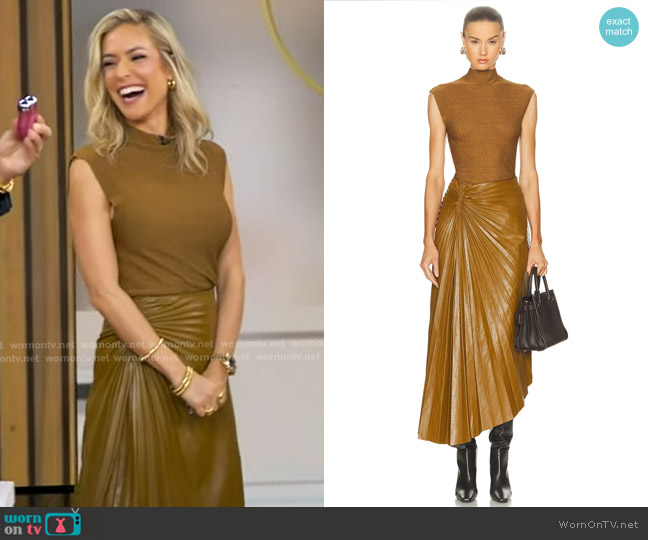 A.L.C. Jada Top in Saddle worn by Kristin Cavallari on Good Morning America