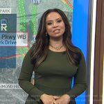 Adelle’s green ribbed mini dress on Today