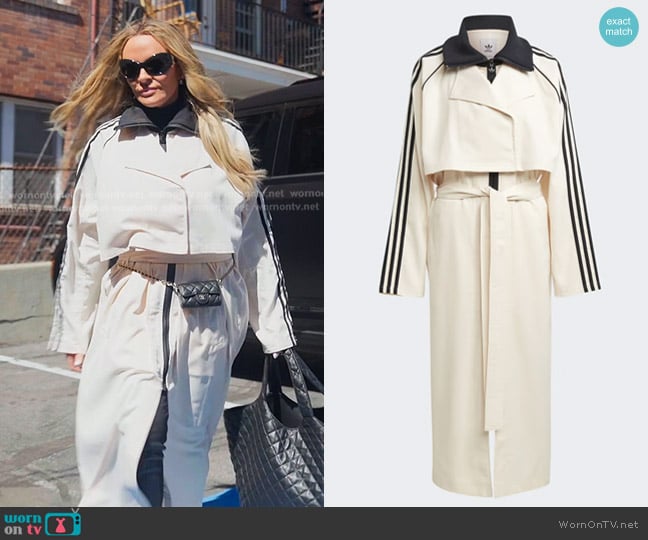 Adidas Always Original Trench Coat in Wonder White worn by Heather Gay on The Real Housewives of Salt Lake City