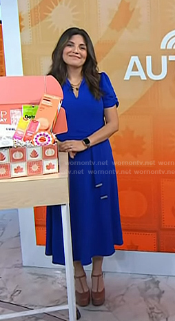 Adrianna’s brown ankle strap platform pumps on Today