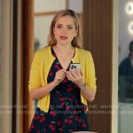 Ainsley’s cherry print wrap dress on Loot