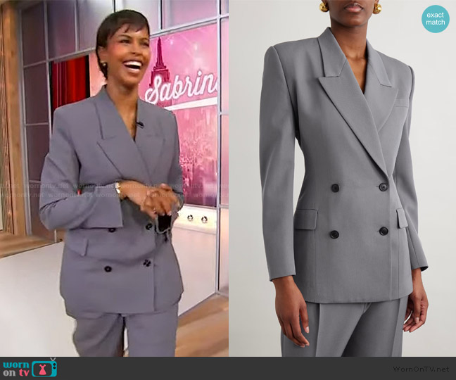 Alaia Double-breasted wool-gabardine blazer worn by Sabrina Elba on Sherri