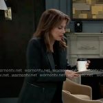 Alexis’s grey pinstripe blazer on General Hospital