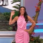 Alexis’s pink draped dress on The Price is Right