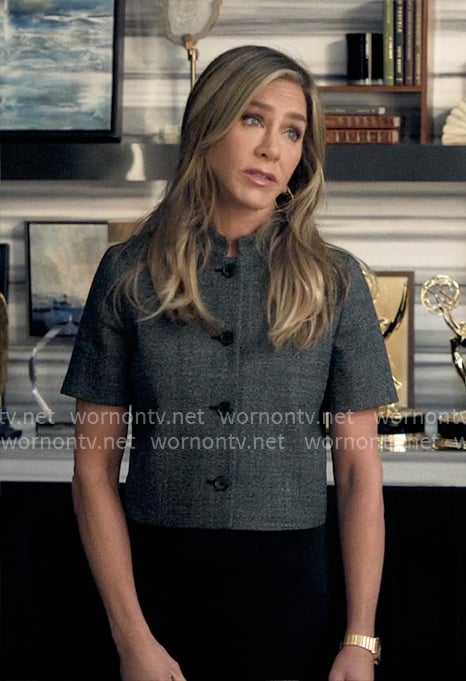 Alex’s short sleeve jacket on The Morning Show