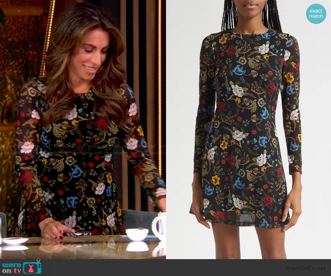 Alice + Olivia Delora Long-Sleeve Mesh Mini Dress worn by Alyssa Farah Griffin on The View