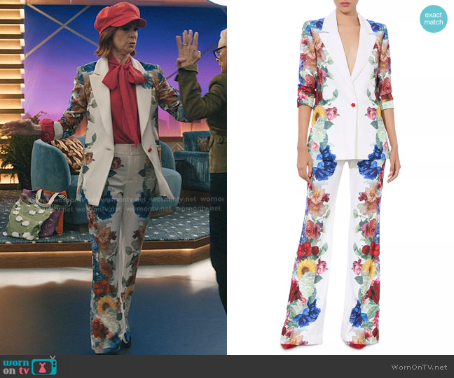 Alice + Olivia Denny Blazer in White Floral worn by Elsbeth Tascioni (Carrie Preston) on Elsbeth