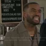 Andre’s textured jacket on Beyond the Gates