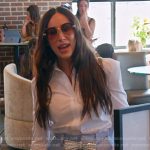 Angie’s pearl embellished bow chain belt on The Real Housewives of Salt Lake City