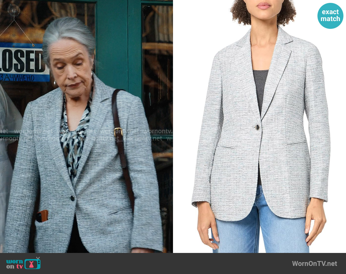 Anne Klein Tweed One Button Notch Collar Jacket worn by Madeline Matlock (Kathy Bates) on Matlock