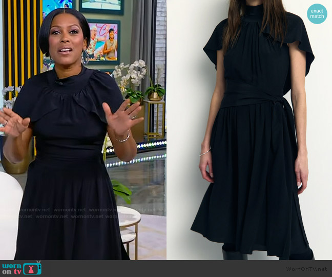 Arias New York Cape Mini Dress worn by Tamron Hall on Tamron Hall Show