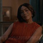 Athena’s red pleated top on 9-1-1