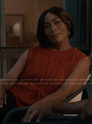 Athena’s red pleated top on 9-1-1