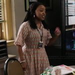 Janine’s printed shirtdress on Abbott Elementary