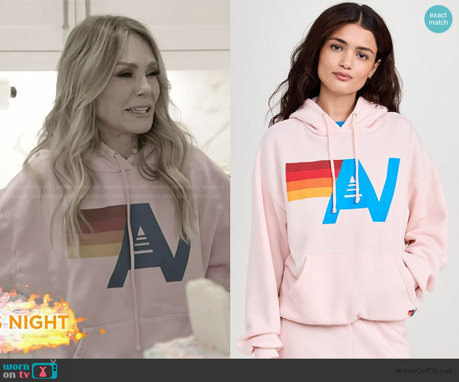 Aviator Nation Logo Pullover Hoodie worn by Tamra Judge on The Real Housewives of Orange County
