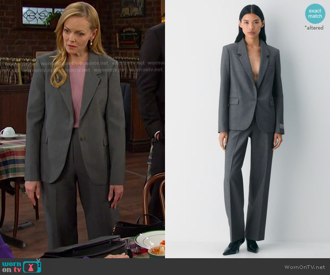Babaton Producer Blazer worn by Belle Brady (Martha Madison) on Days of our Lives