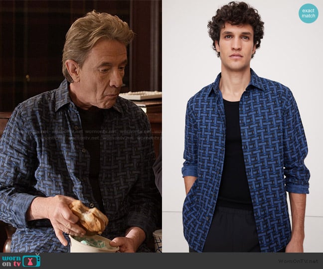 Banana Republic Standard-Fit Linen Shirt worn by Oliver Putnam (Martin Short) on Only Murders in the Building