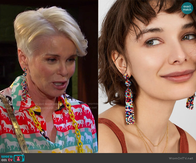 Baublebar Granita Tassel Earrings worn by Bonnie Lockhart (Judi Evans) on Days of our Lives