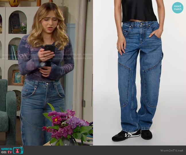 BDG Bella Baggy Carpenter Jean worn by Holly Jonas (Ashley Puzemis) on Days of our Lives