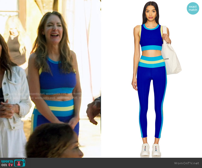 Beach Riot Gwen Top in Riviera Colorblock worn by Robin Rocha on The Golden Bachelor