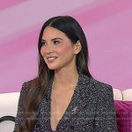 Olivia Munn’s black tweed blazer and skirt on Today