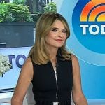 Savannah’s black zip front belted dress on Today