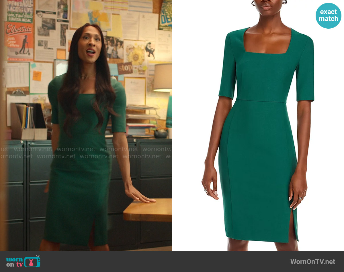 BOSS Doneba Bodycon Square Neck Dress worn by Sofia Salinas (Michaela Jaé Rodriguez) on Loot