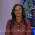 Brittany’s red leather shirtdress on Good Morning America
